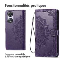 imoshion Etui de téléphone portefeuille Mandala Oppo A78 (4G) - Violet