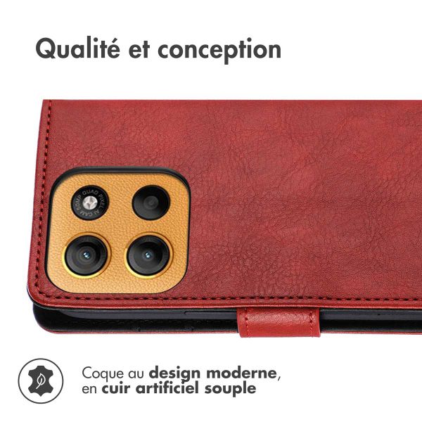 imoshion Étui de télephone portefeuille Motorola Moto G15 / G15 Power - Rouge