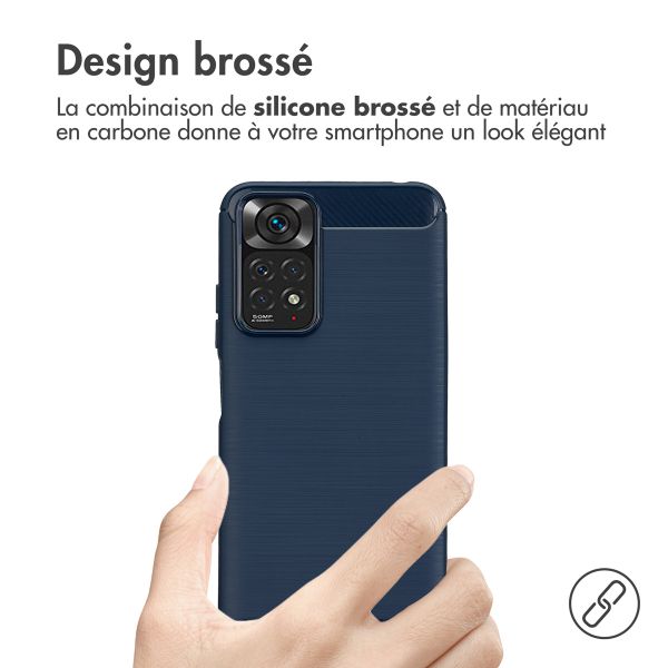 imoshion Coque Brushed Xiaomi Redmi Note 11 (4G) / Note 11S (4G) - Bleu foncé