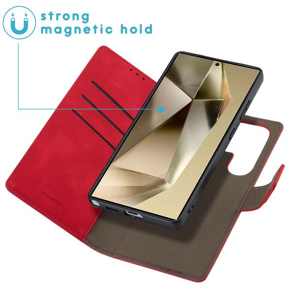 imoshion Etui de télephone luxe 2-en-1 amovible Samsung Galaxy S25 Ultra - Rouge