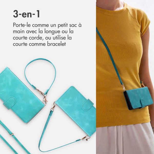 imoshion Etui de télephone portefeuille avec cordon Apple iPhone 16 - Turquoise