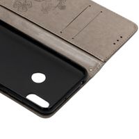 Etui de téléphone Fleurs de Trèfle Huawei Y6 (2019) - Gris