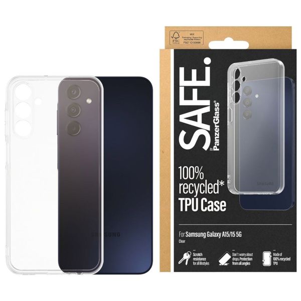 SAFE by PanzerGlass Coque Clear SAFE TPU Samsung Galaxy A15 (5G/4G) - Transparent