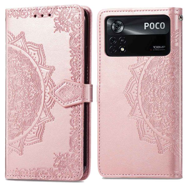 imoshion Etui de télephone Mandala Xiaomi Poco X4 Pro 5G - Rose Doré