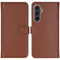 Selencia Étui portefeuille en cuir véritable Samsung Galaxy S23 FE - Marron clair