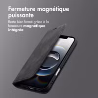 imoshion Étui de téléphone portefeuille Slim Apple iPhone 16e - Noir
