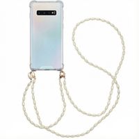 imoshion Coque avec dragonne + bracelet - Perles Samsung Galaxy S10 - Transparent