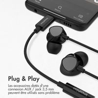 imoshion ﻿Adaptateur AUX - Adaptateur audio USB-C vers 3,5 mm / Jack - USB-C mâle vers AUX femelle - Noir