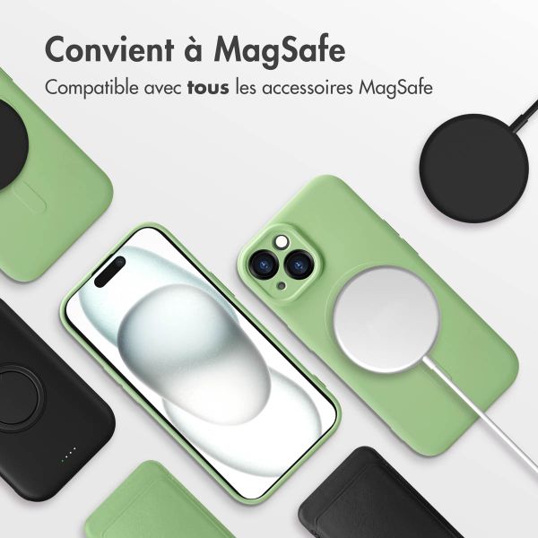 imoshion Coque Couleur avec MagSafe iPhone 15 - Vert