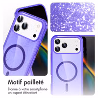 imoshion Coque Pailletée avec MagSafe Apple iPhone 17 Pro - Violet