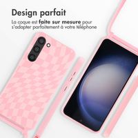 imoshion Coque design en silicone avec cordon Samsung Galaxy S23 Plus - Retro Pink