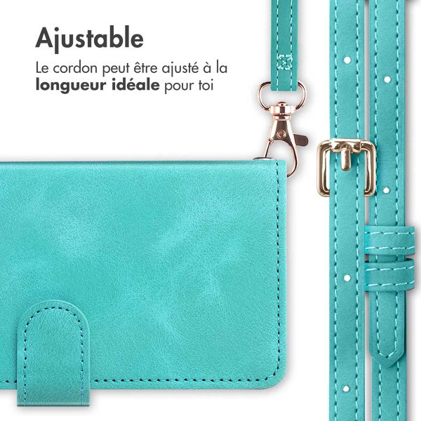 imoshion Etui de télephone portefeuille avec cordon Samsung Galaxy S23 FE - Turquoise
