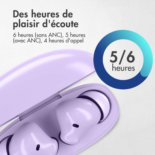 imoshion ﻿Écouteurs Aura Pro - Écouteurs sans fil - Écouteurs sans fil Bluetooth - Avec fonction de réduction du bruit ANC - Lavender Lilac