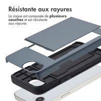 imoshion Coque arrière avec porte-cartes iPhone 16e - Bleu foncé