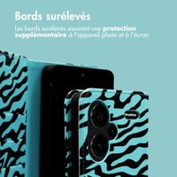 imoshion Étui de télephone portefeuille Design Xiaomi Redmi Note 13 Pro Plus (5G) - Black Blue Stripes