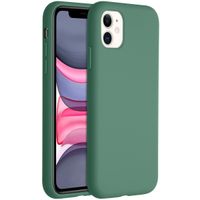 Accezz Coque Liquid Silicone iPhone 11 - Vert foncé