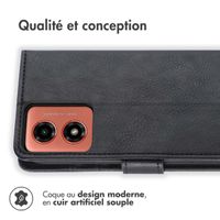 imoshion Étui de téléphone portefeuille Luxe Motorola Moto G04 / G24 - Noir