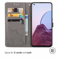 imoshion Etui de téléphone portefeuille Mandala Oppo Reno8 Lite - Gris