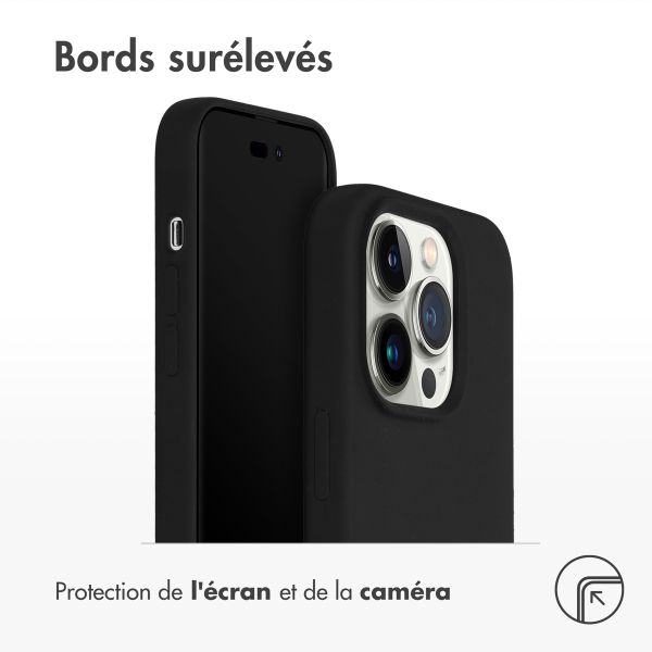 Accezz Coque Liquid Silicone avec MagSafe iPhone 14 Pro - Noir