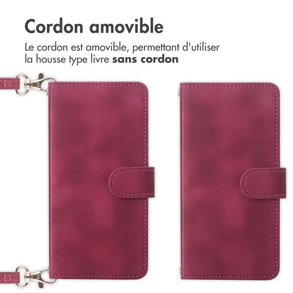 imoshion Etui de téléphone portefeuille avec cordon Samsung Galaxy A54 (5G) - Rouge