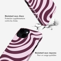 Selencia Coque arrière Vivid avec MagSafe Apple iPhone 14 - Wavy Swirl Pink Plum