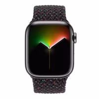 Apple Bracelet Solo tressé Apple Watch | 44/45/46/49 mm - Taille 8 - Black Unity