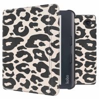 imoshion Design Slim Hard Sleepcover avec support Kobo Libra Colour - Leopard