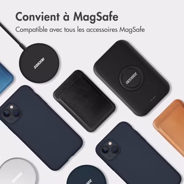 Accezz Coque Liquid Silicone avec MagSafe Apple iPhone 13 Pro - Bleu foncé