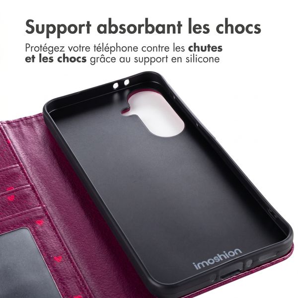 imoshion Étui de télephone portefeuille Design Samsung Galaxy A37 (5G) - Crush Check Coral Dust