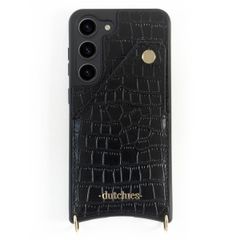 Dutchies Coque avec porte-cartes Samsung Galaxy S24 - Cordon de téléphone non inclus - Crocodile Chic