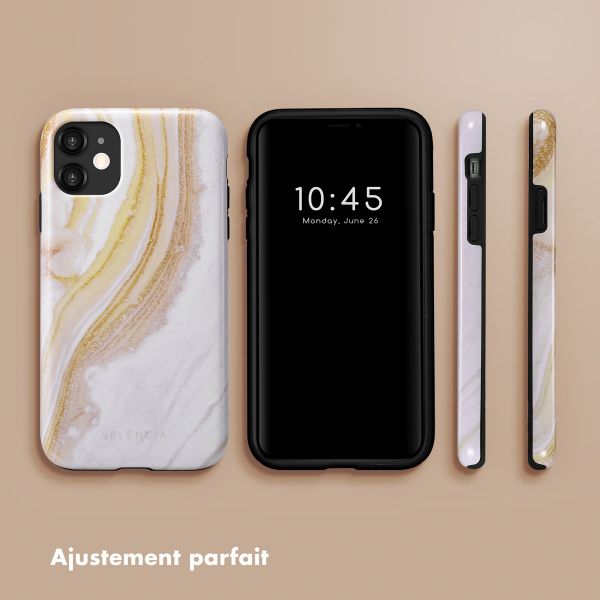 Selencia Coque arrière Vivid Apple iPhone 11 - Chic Marble Gold