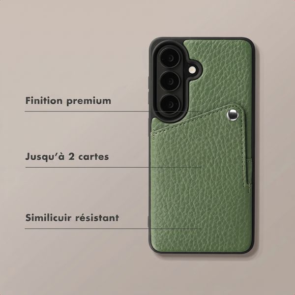 Selencia Coque Riva avec porte-cartes Samsung Galaxy S26 Plus - Sage Green