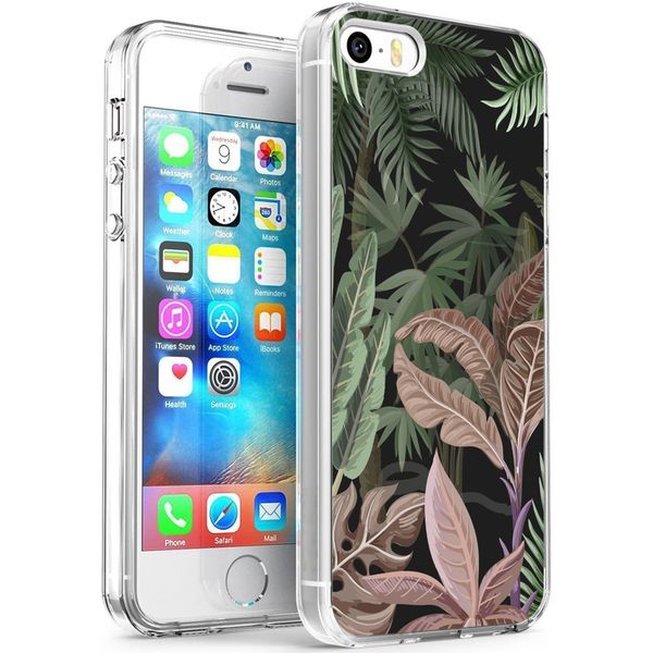 imoshion Coque Design iPhone 5 / 5s / SE - Jungle - Vert / Rose