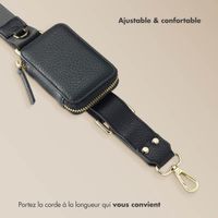 Selencia Cordon de téléphone avec petit sac - Midnight Black