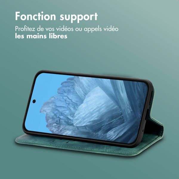 imoshion Étui de téléphone portefeuille Slim Google Pixel 9 / 9 Pro - Vert