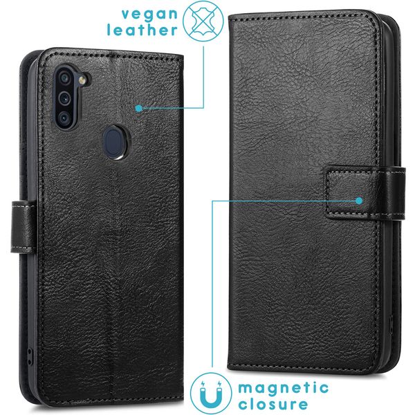 imoshion Étui de télephone portefeuille de luxe Samsung Galaxy A11 / M11 - Noir