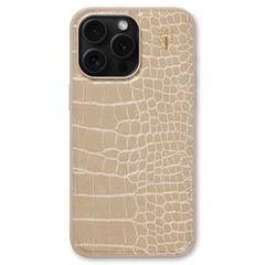 iDeal of Sweden Coque Vegan Leather Apple iPhone 15 Pro Max - Warm Beige Croco