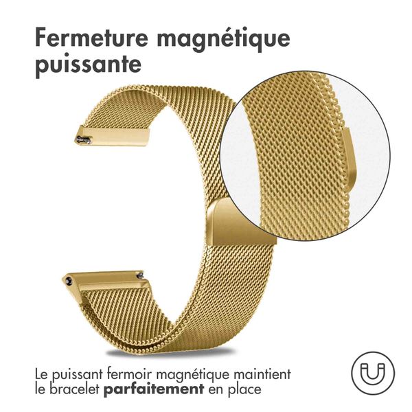 imoshion Bracelet magnétique milanais  - Connexion universelle 24 mm - Doré