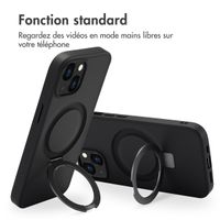 Accezz Coque Ring Stand avec MagSafe iPhone 14 - Noir