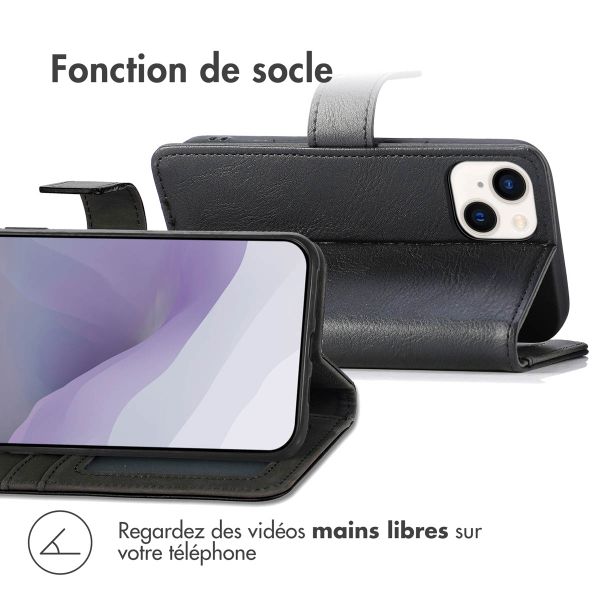 imoshion Étui de téléphone portefeuille Luxe iPhone 14 - Noir