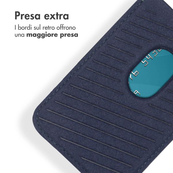 Accezz Porte-cartes en cuir - Compatible avec MagSafe et Qi2 - Nightfall Blue