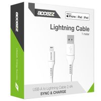 Accezz Câble Lightning vers USB - Certifié MFi - 1 mètre - Blanc