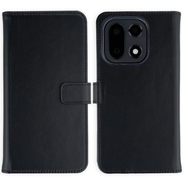 Selencia Étui portefeuille en cuir véritable OnePlus 15 - Noir