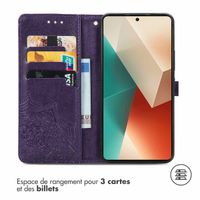 imoshion Etui de téléphone portefeuille Mandala Xiaomi Redmi Note 13 (5G) - Violet