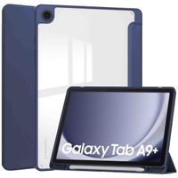 imoshion Coque tablette rigide Trifold Samsung Galaxy Tab A9 Plus - Bleu foncé