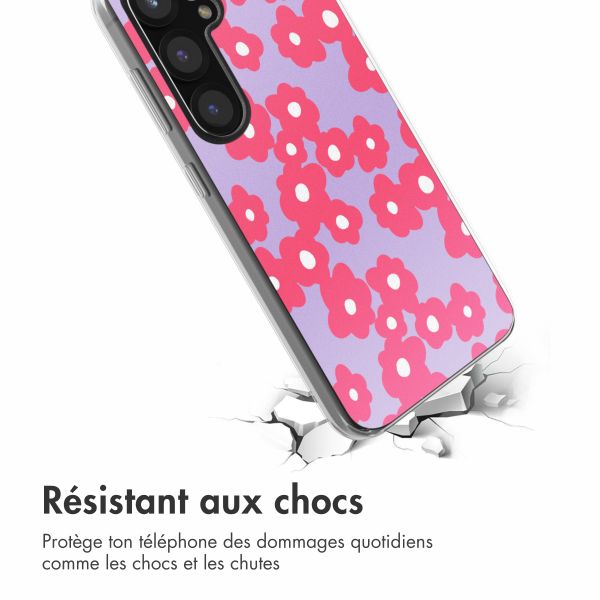 imoshion Coque design pour Samsung Galaxy S25 - Dusty Rose Blossoms