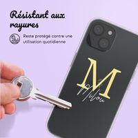 Coque personnalisée avec une lettre iPhone 15 - Transparent