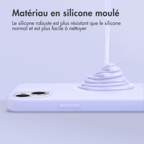 Accezz Coque Liquid Silicone avec MagSafe Apple iPhone 14 Pro - Violet
