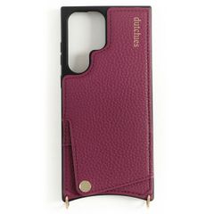 Dutchies Coque avec porte-cartes Samsung Galaxy S23 Ultra - Cordon de téléphone non inclus - Ruby