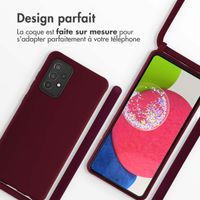 imoshion Coque en silicone avec cordon Samsung Galaxy A52(s) (5G/4G) - Rouge foncé